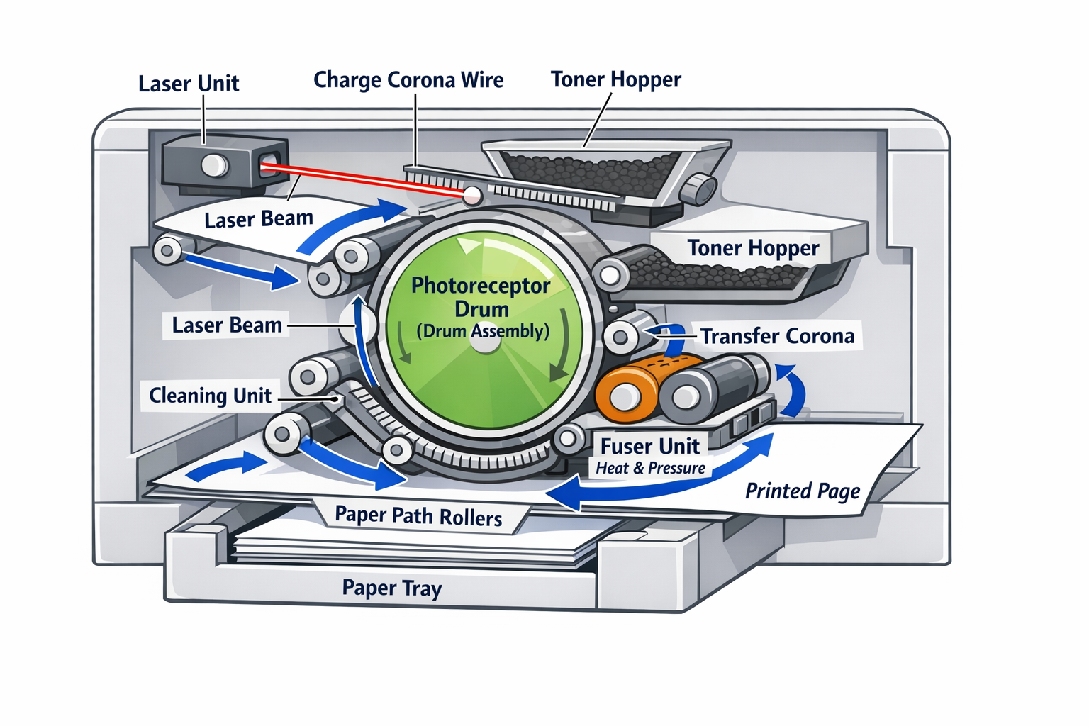 Diagram showing how 3D printing builds objects layer by layer